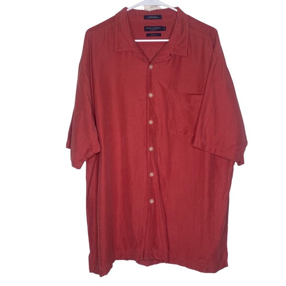 Daniel Cremieux Classics XL Silk Linen Blend Shirt Short Sleeve Button-Up Resort - Picture 3 of 9